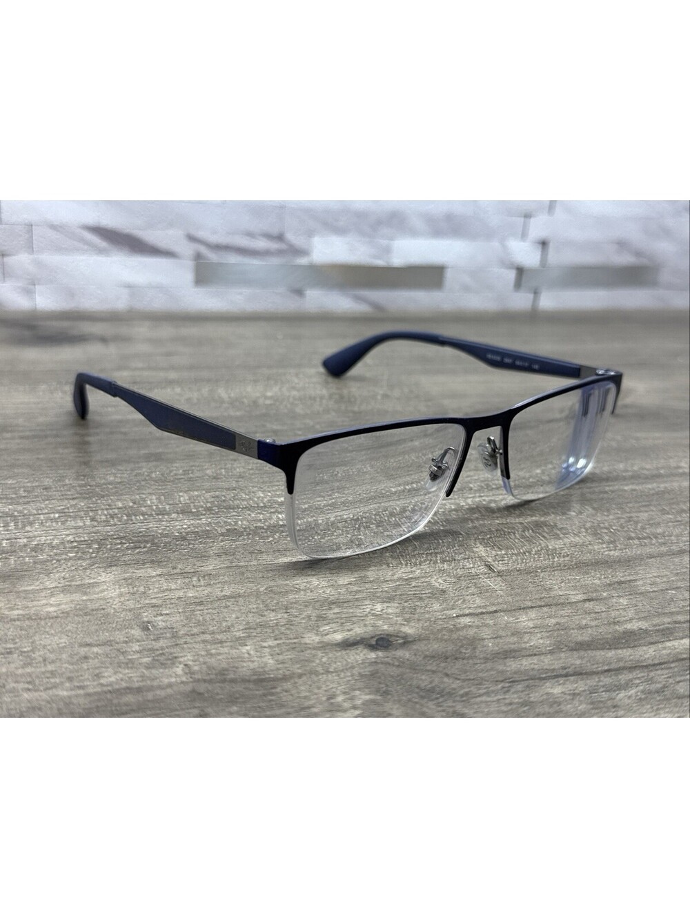Ray-Ban RB 6335 2947 Eyeglasses Blue Half Rim Metal Frames 54[]17-145